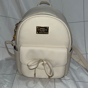 white mini backpack
